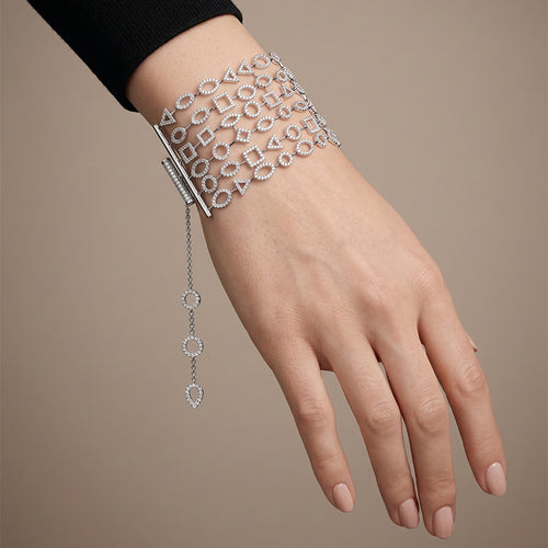 Bracelet Bracelet tennis en or blanc 18 carats et diamants 58 Facettes 62100083