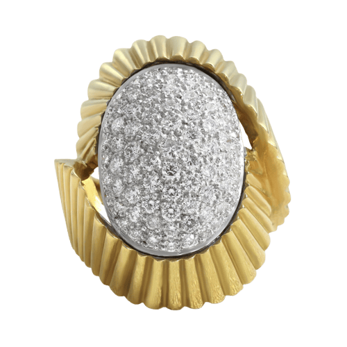 Bague 50 Bague en or jaune et diamants taille brillant 58 Facettes 61E00002