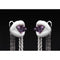 Lydia Courteille Ohrringe aus weißer Keramik, Weißgold, Amethyst und Diamanten