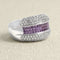 Bague 53 Bague en or gris, saphirs et diamants 58 Facettes 61100002