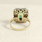 Bague 53 Bague bicolore en or jaune et gris, émeraude et diamants 58 Facettes 61300080