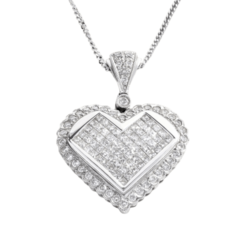 Pendentif Pendentif solitaire en or gris et diamant 58 Facettes 64700122