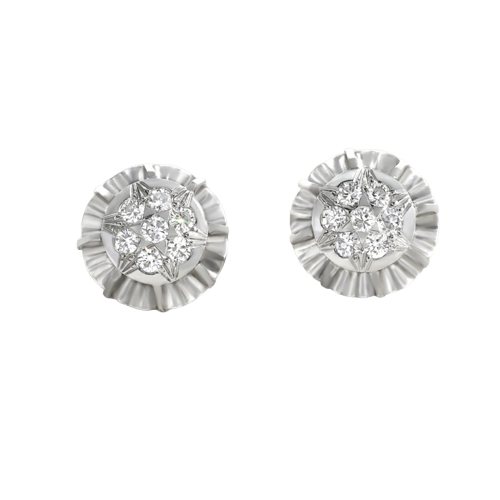 Vitguld och diamantörhängen