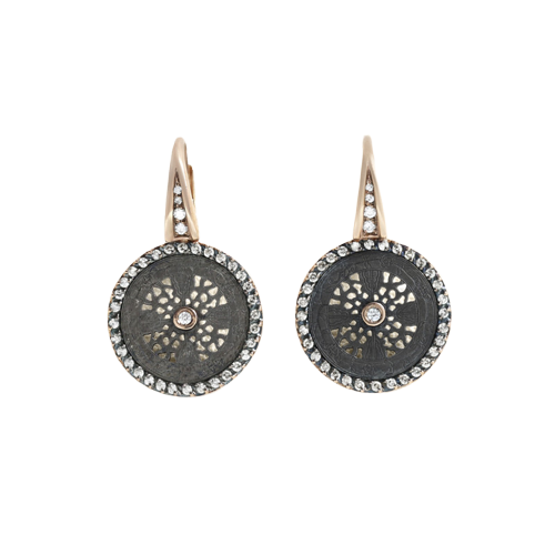 Alesia earrings Rose gold silver and Diamonds