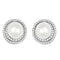 Boucles d'oreilles Boucles d'oreilles - Boucles d'oreilles pendantes en or gris, perle et diamants 58 Facettes 66000181