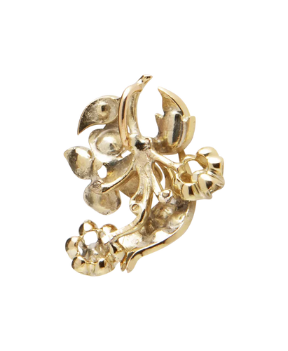 Pendentif Fleur d'Époque - Pendentif floral en or jaune 18 carats et diamants 58 Facettes BO220747/FLEURDEPOQUE