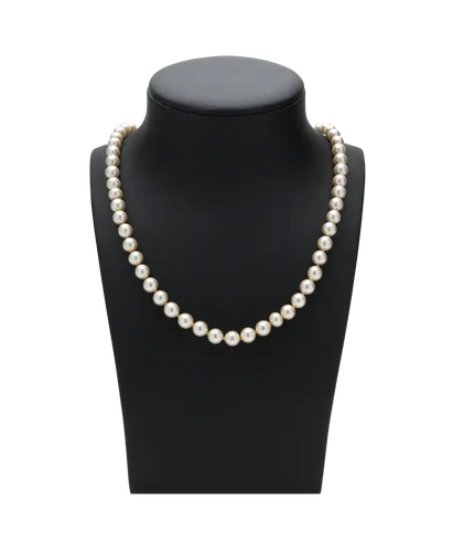 Collier Crèmes - Collier en or blanc, perles et diamants 58 Facettes BO200008/CRÈMES