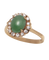 Bague 55 Charme d'Asie - Bague marguerite en or jaune 18 carats, jade et diamants 58 Facettes BO220948/CHARMEDASIE