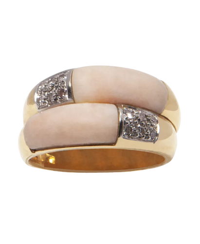 Bague 52 Deux Nuances de Rose - Bague cocktail en or jaune et diamants 58 Facettes BO230255/DEUXNUANCESDEROSE