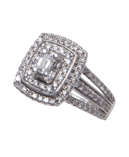 Bague 52 Archi-Duchesse - Bague en or blanc 18 carats et diamants 58 Facettes BO220170/ARCHIDUCHESSE