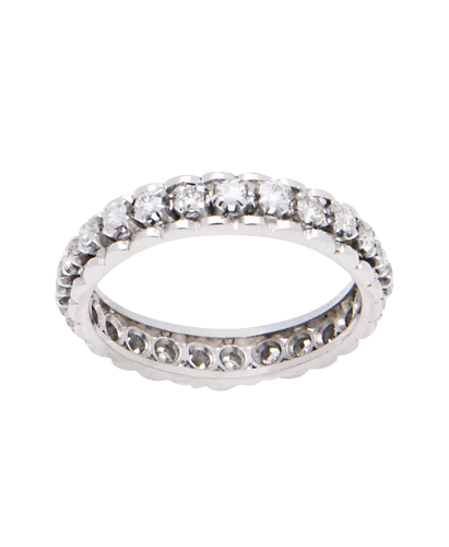 Bague 56 Alliance tour complet en or blanc 18 carats, diamants 1,25 ct 58 Facettes BO220667/AllianceTourComplet