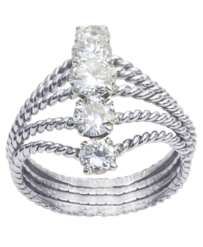 Bague 58 Amour de Diamants - Bague en or blanc et diamants 58 Facettes BO220850/AMOURDEDIAMANTS