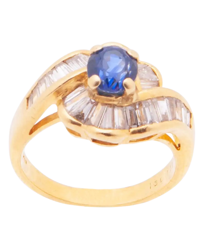 Bague 50 Stellar - Bague en or jaune, saphir et diamants 58 Facettes BO220318/STELLAR