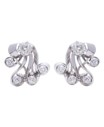 Boucles d'oreilles Belle Époque - Boucles d'oreilles en or blanc et diamants 58 Facettes BO210457/BELLEPOQUE