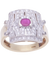 Bague 53 Notre Dame - Bague pavée en or jaune et blanc, rubis et diamants 58 Facettes BO210435/NOTREDAME