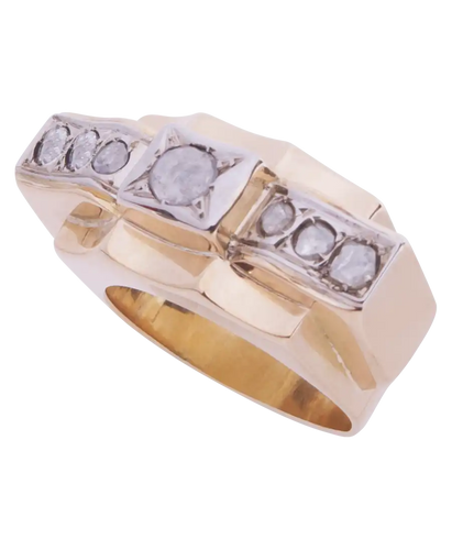 Bague 51 Tank Art déco - Bague en or jaune et diamants 58 Facettes BO200084/TANKARTNOUVEAU