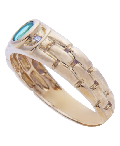 Bague 54 Brique Émeraude - Bague jarretière en or blanc, émeraude et diamants 58 Facettes BO200192/BRIQUEEMERAUDE