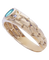 Bague 54 Brique Émeraude - Bague jarretière en or blanc, émeraude et diamants 58 Facettes BO200192/BRIQUEEMERAUDE