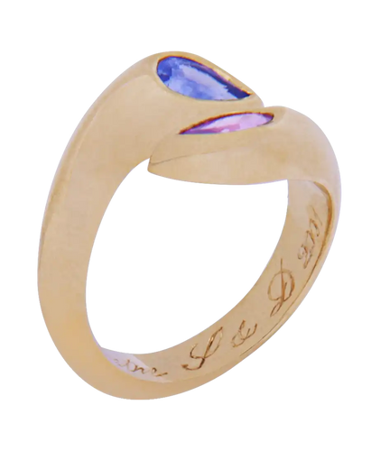 Bague 50 Bague Toi et Moi en or jaune 18 carats et saphirs 58 Facettes BO200004/TOIETMOISAPHIRS