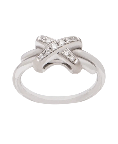 Bague 52 Chaumet Premiers Liens - Bague grand modèle en or blanc et diamants 58 Facettes BO220430/PremiersLiensGrandModèlechaumet