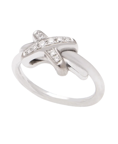 Bague 52 Chaumet Premiers Liens - Bague grand modèle en or blanc et diamants 58 Facettes BO220430/PremiersLiensGrandModèlechaumet