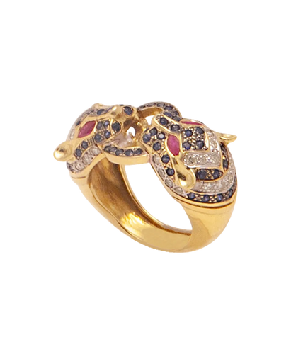 Bague 52 DOUBLE PANTHÈRE 58 Facettes BO220336/DOUBLEPANTHERE/PHOTO