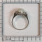 Bague 57 Bague de fiançailles vintage en platine avec diamants et opale 58 Facettes 21019-0035