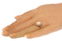 Bague 57 Bague de fiançailles vintage en platine avec diamants et opale 58 Facettes 21019-0035