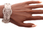 Bracelet Bracelet articulé vintage années 1950 en platine et diamants 58 Facettes 25325-0281