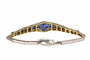 Bracelet Bracelet Art déco en or bicolore 18K avec saphirs et diamants 58 Facettes 13042-0008