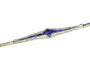 Bracelet Bracelet Art déco en or bicolore 18K avec saphirs et diamants 58 Facettes 13042-0008