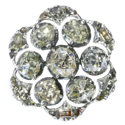 Bouton géorgien en argent serti de 25 diamants 58 Facettes 14095-0001
