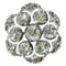 Bouton géorgien en argent serti de 25 diamants 58 Facettes 14095-0001
