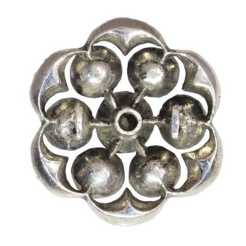 Bouton géorgien en argent serti de 25 diamants 58 Facettes 14095-0001