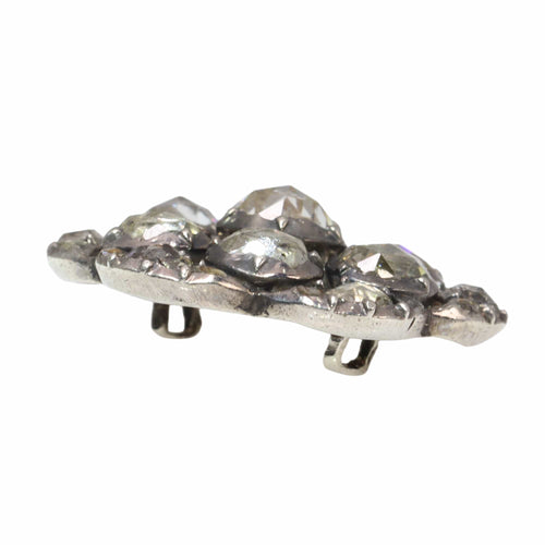 Bouton géorgien en argent serti de 25 diamants 58 Facettes 14095-0001