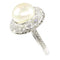 Bague 51 Bague de fiançailles Art déco en platine avec perle et diamants 58 Facettes 16046-0020