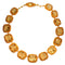 Collier Collier géorgien en or jaune 18K et 15 citrines 58 Facettes 14171-0037