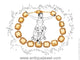 Collier Collier géorgien en or jaune 18K et 15 citrines 58 Facettes 14171-0037