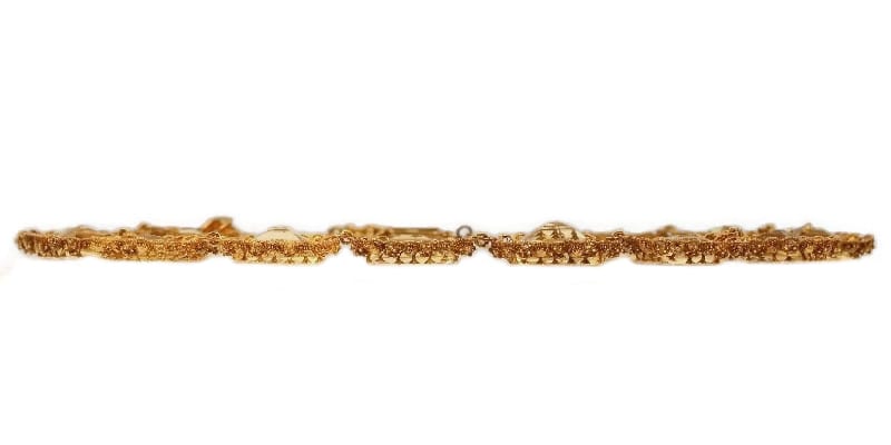 Collier Collier géorgien en or jaune 18K et 15 citrines 58 Facettes 14171-0037