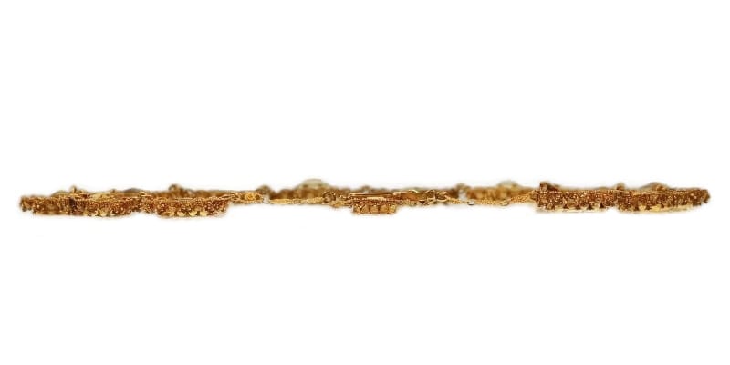 Collier Collier géorgien en or jaune 18K et 15 citrines 58 Facettes 14171-0037