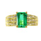 Bague 51 Kutchinsky - Bague de fiançailles en or jaune 18K émeraude 2,33 ct et diamants 58 Facettes 13262-0119