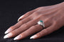 Bague 59 Bague de fiançailles vintage 1920 en platine, émeraude colombienne et diamants 58 Facettes 16144-0061