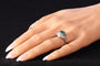 Bague 59 Bague de fiançailles vintage 1920 en platine, émeraude colombienne et diamants 58 Facettes 16144-0061