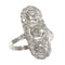 Bague 56 Bague vintage Art déco revival en platine et diamants 58 Facettes 16300-0191