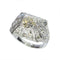 Bague 54 Bague de fiançailles Art déco en platine et diamants (vers 1930) 58 Facettes 16330-0222