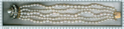 Bracelet Bracelet victorien en or rouge 18k, argent, perles et diamants 58 Facettes 16323-0044