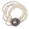 Bracelet Bracelet victorien en or rouge 18k, argent, perles et diamants 58 Facettes 16323-0044