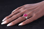 Bague 52 Bague Art déco en platine et or rouge 18K, rubis 13,52 ct et diamants 58 Facettes 17059-0258