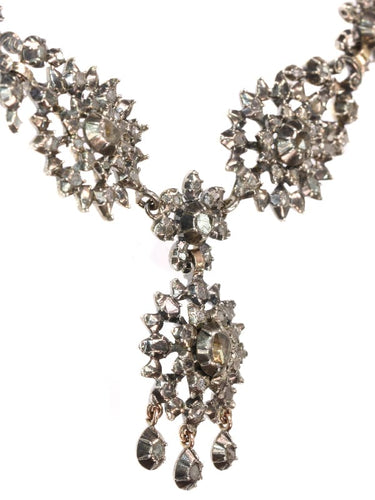 Collier Collier guirlande victorien vers 1850 en or rouge 18K et diamants 58 Facettes 17073-0105