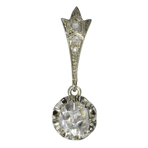 Pendentif Pendentif Art déco Belle Époque en or blanc et jaune 18 K, diamants 58 Facettes 17317-0278